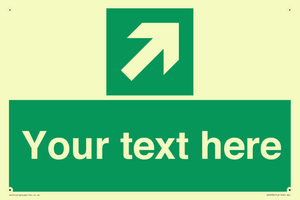 Custom Arrow Top Right Sign